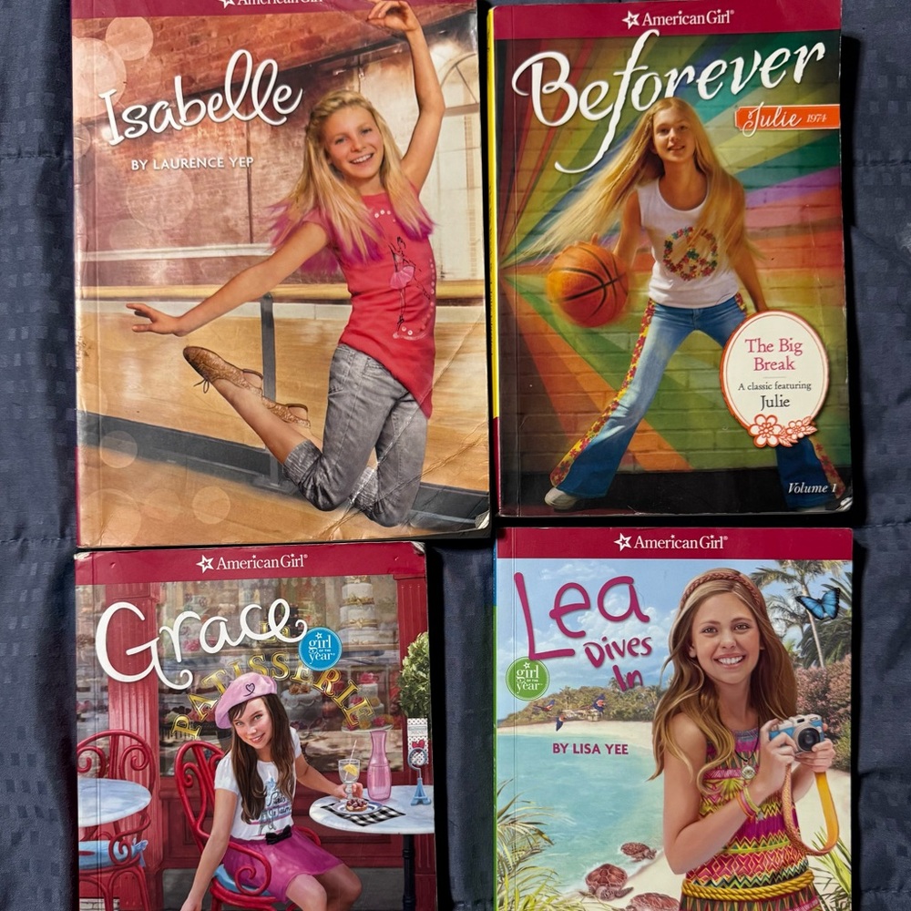 American Girl Isabelle, Julie, Grace, and Lea Book Collection